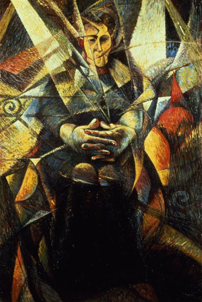 Retrato de una Mujer Sentada de Umberto Boccioni